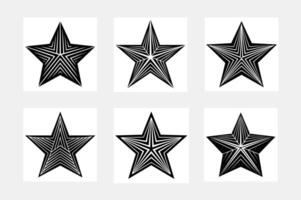 Stunning Star Silhouette Illustrations for Graphic Design vector