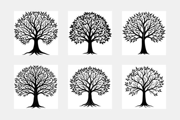 Tree silhouette artwork