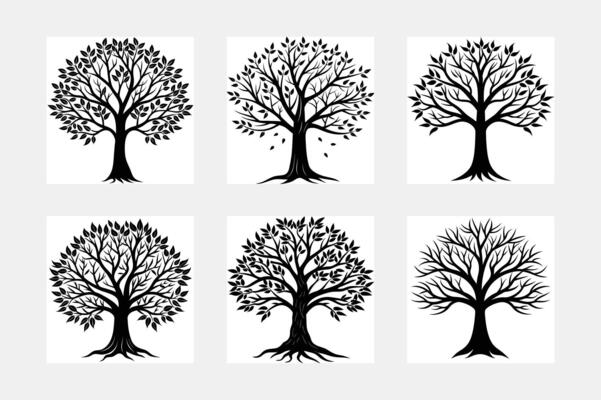 Tree silhouette artwork