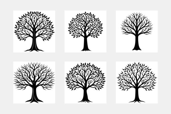 Tree silhouette artwork