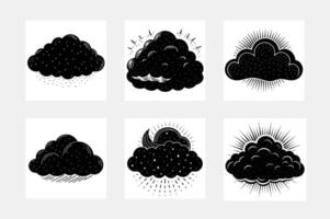 Modern Web Artwork Silhouette on White Background vector