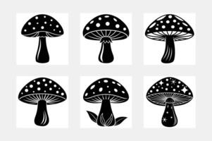 Set of Mushroom Illustrations for Designers vector
