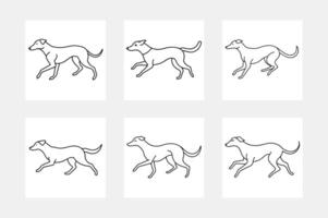 Unleash Imagination with Running Dog Line Art for Kids Coloring Fun vector