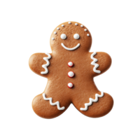 3d Gingerbread Man Merry Christmas Cookie isolated on transparent background png