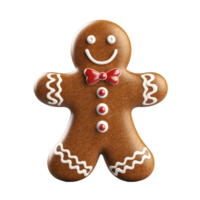 3d Gingerbread Man Merry Christmas Cookie isolated on transparent background png