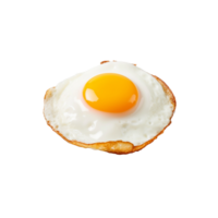 A fried egg is on a plate with a fried egg isolated on transparent background png