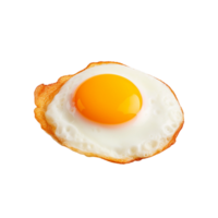 A fried egg is on a plate with a fried egg isolated on transparent background png