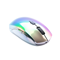 A computer mouse with a light isolated on transparent background png