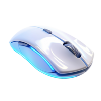 A computer mouse with a light isolated on transparent background png