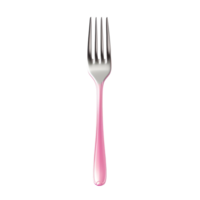 A fork with a pink border isolated on transparent background png