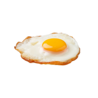 A fried egg is on a plate with a fried egg isolated on transparent background png
