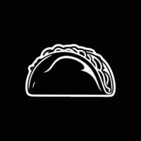 Tacos icon logo silhouette illustration design black and white vector