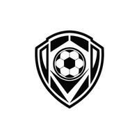 American soccer art silhouette logo icon design black and white vector