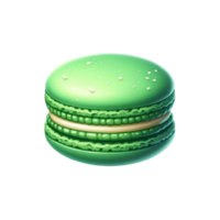 AI-generated Green Macaron Delight icon on isolated and transparent background png