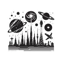 space astronaut illustration design on white background vector