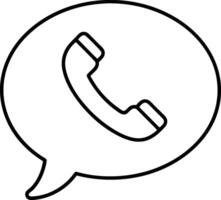 phone icon in speech bubble vector
