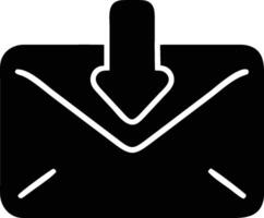 an envelope with a arrow pointing down vector