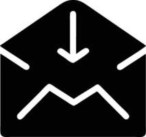 email icon with arrow pointing down vector
