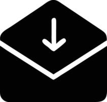 envelope with an arrow pointing down vector