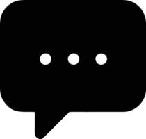black speech bubble with three dots on it vector