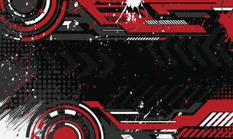 Futuristic geometric background with abstract grunge brush strokes vector