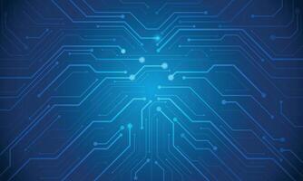 Abstract computer electronic circuit board. Blue gradient futuristic technology background. vector
