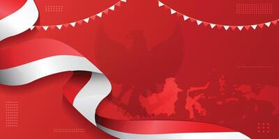 Elegant blank background of Indonesian Independence Day vector