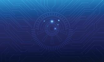 Abstract computer electronic circuit board. Blue gradient futuristic technology background. vector