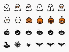 halloween icon and element vector