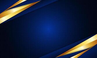 Abstract modern luxury dark blue background with golden lines style triangle premium design vector