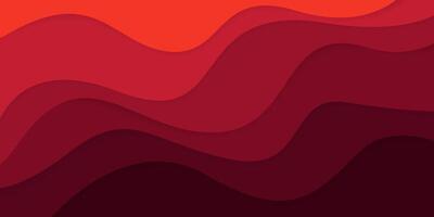 red wavy papercut style design background suitable for wallpaper,banner background vector