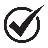 Check mark icon. Checkmark Illustration. green checkmark isolated on white background. Correct vote choise isolated symbol vector