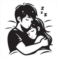 Romantic couple in various poses silhouettes collection set. Couple falling in love different poses vector