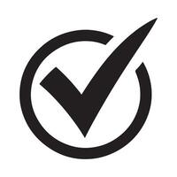 Check mark icon. Checkmark Illustration. green checkmark isolated on white background. Correct vote choise isolated symbol vector