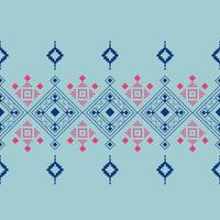 Seamless fabric pattern. Design ikat pattern for decorating luxurious fabric patterns The symmetrical designs and repeating patterns are intricately detailed. vector