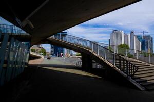underpass at erasmusbridge rotterdam photo