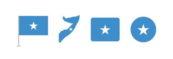 Somalia flag. Set of Somalia Flags Collection. vector