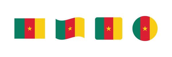 Cameroon flag. Set of Cameroon Flags Collection. vector