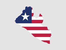 Liberia Map. Map of Liberia with National Flag. vector