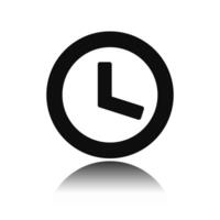 Clock web on white background vector