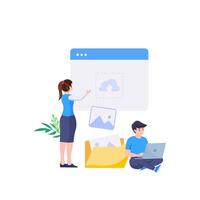 Illustration graphic image upload vector