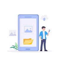 Illustration graphic image upload vector