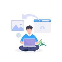 Illustration graphic image upload vector
