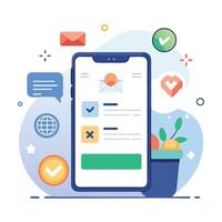 Illustration welcome message of Mobile wireframe idea with Showcasing various UI elements vector