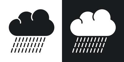 Rain icon set vector