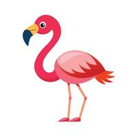 Standing Flamingo bird vector