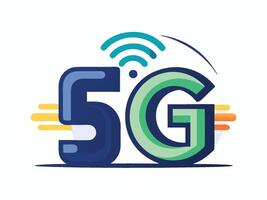 5G Network Technology Text vector