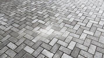 Outdoor gray paving blocks stone texture photo