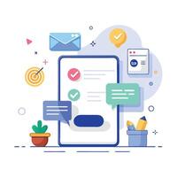 Illustration welcome message of Mobile wireframe idea with Showcasing various UI elements vector