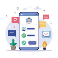 Illustration welcome message of Mobile wireframe idea with Showcasing various UI elements vector